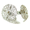 Supports de bague dentelle qualité ronde 30mm Argent Platine