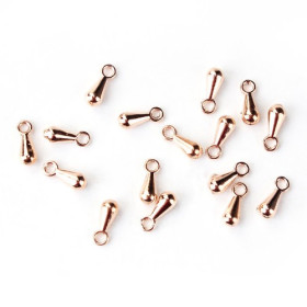 PS110100283 PAX 100 Pendentifs breloques GOUTTE pour extension de chaine  métal couleur Or Rose
