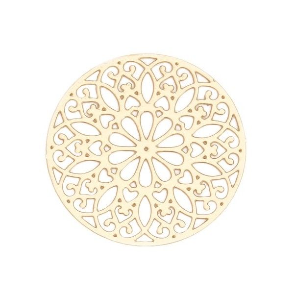 Estampes pendentif filigrane Mandala 25 mm métal couleur Doré