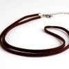 H11254 PAX 10 colliers de cordon en suédine Noires avec chaine de confort