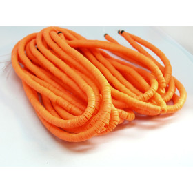 H0676 Lot 1 fil d'environ 380 Perles rondelles Heishi en pâte polymère 4 par 1mm couleur 12