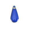 Sequins résine style émaillés Biface Mini Goutte 12 par 5mm Bleu Royal sur une base en métal doré