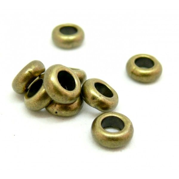 H11540Y PAX 50 perles intercalaires Rondelles 7mm metal couleur Bronze