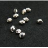 PS110139561 PAX 200 perles intercalaires Facettée  4 par 3mm métal couleur ARGENT VIF