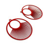 AE115240 Lot de 2 Estampes pendentif filigrane Cercle 30 mm Rouge