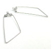 Pendentifs Connecteurs Trapèze 47x16mm – Acier Inoxydable Argent Platine