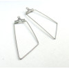 Pendentifs Connecteurs Trapèze 47x16mm – Acier Inoxydable Argent Platine
