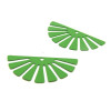 Estampes pendentif filigrane demi Soleil Eventail vert 18 par 35 mm