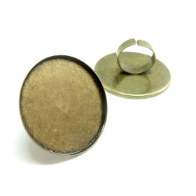 Support de bague XXL 40mm qualité extra, Laiton coloris Bronze