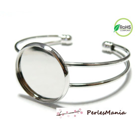 Support de bracelet 25mm couleur Argent Platine