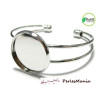 Support de bracelet 25mm couleur Argent Platine