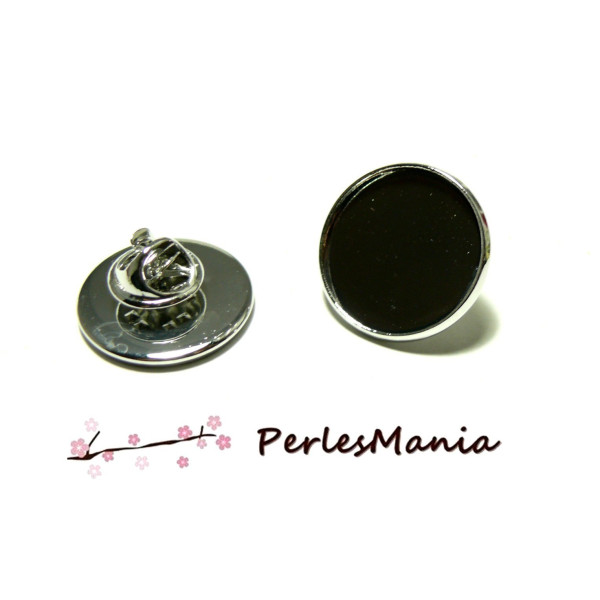 10 supports de broche PINS en 16mm ARGENT PLATINE