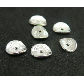 50 coupelles caps embouts stries VIEIL ARGENT H11067