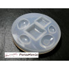 1 grand Moule en silicone 13 empreintes pour créations pendentifs cabochons en résine ( HP4101)