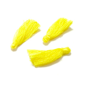 HQ2402 PAX 50 mini pompons breloque passementière Jaune environ 30mm