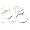 50 anneau connecteur fermé ROND ARGENT VIF 16mm H118716