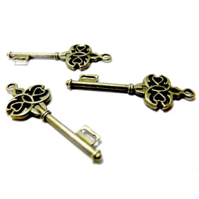 20 pieces bronze Clé volutes ref A0678