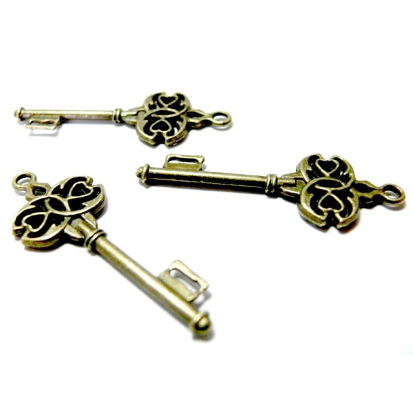 20 pieces bronze Clé volutes ref A0678