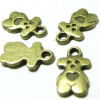 Pendentifs Ourson, Nounours Métal couleur Bronze