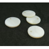 Pendentifs Nacres Pastilles 15mm Creme