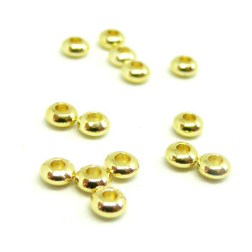 Perles intercalaires Rondelles 4 mm Laiton couleur Doré