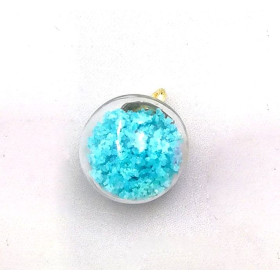 PAX 10 Pendentifs GLOBES BULLES EN VERRE s illumine la nuit Bleu 16 mm socle Doré 200102114212