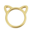 Pendentifs petit Chat 12 mm métal coloris Doré