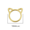 Pendentifs petit Chat 12 mm métal coloris Doré