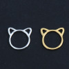 Pendentifs petit Chat 12 mm métal coloris Doré