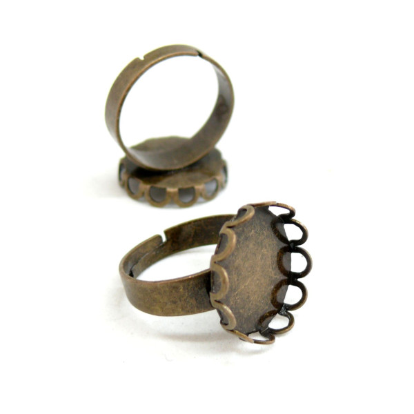 Supports de Bague Vague 15mm – Laiton Couleur Bronze