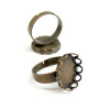 BN1126493 PAX 10 supports de bague vague qualité Laiton 15mm Laiton Couleur Bronze