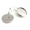 BN1128392 PAX 10 supports boucle d'oreille DORMEUSE 25mm Qualité metal couleur Argent Platine
