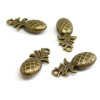Lot de 10 pendentifs breloque ANANAS 3D BIFACE couleur Bronze 2Y6926