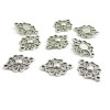 PAX de 20 pendentifs Connecteur Fleur dentelle métal couleur Argent Antique 2D2356