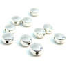 Perles intercalaires Rondes Plates 6mm métal couleur Argent Platine