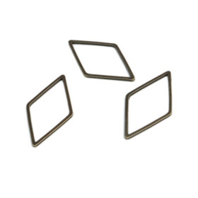 Connecteurs Losange 23 par 15 mm métal couleur Bronze