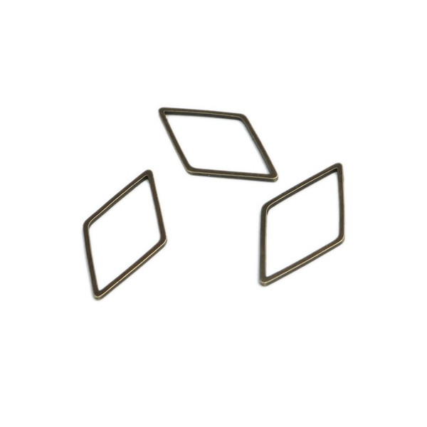 Connecteurs Losange 23 par 15 mm métal couleur Bronze