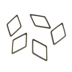 Connecteurs Losange 23 par 15 mm métal couleur Bronze