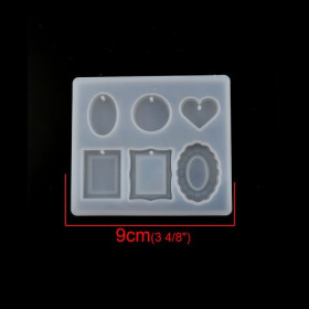 S110117950 PAX 1 Moule en Silicone pour pendentifs différents formats pour Creation Fimo Cernit Resine