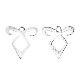 S1181240 PAX 10 pendentifs symbole Pouvoir Angélique métal coloris Argent Vif