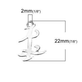 S1181239 PAX 10 pendentifs symbole Parabatai métal coloris Argent Vif