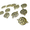Lot de 10 pendentifs connecteur zenko métal coloris Bronzeref A14294