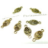 Apprêt bijoux 10 breloques ref P15400 bronze connecteur fleur