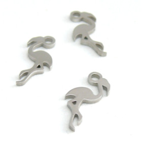 Pendentifs Flamingo, Flamant Rose en Acier Inoxydable pour bijoux raffinés