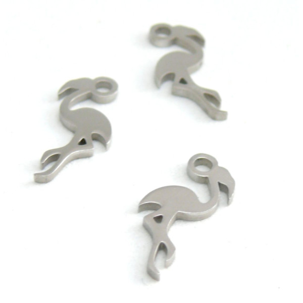 Pendentifs Flamingo, Flamant Rose en Acier Inoxydable pour bijoux raffinés