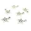 Breloques pendentif  Pentagram, Étoiles 10 mm métal couleur ARGENT ANTIQUE