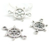 H11299060  PAX 20 pendentifs breloque connecteurs Ancre Marine métal couleur Argent Antique