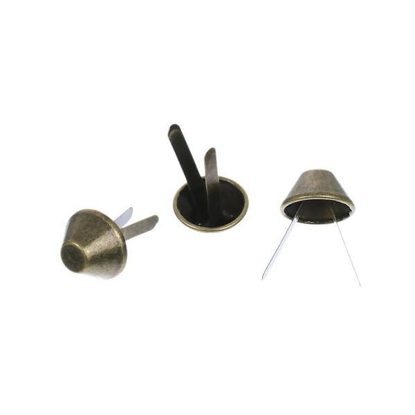 S1177519 PAX 50 attaches parisiennes ou Brads 15mm rond Metal couleur Bronze