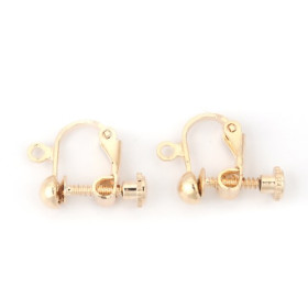 PS110118530 PAX 10 supports de Boucles d'oreille à Vis couleur Doré avec attache qualité Cuivre