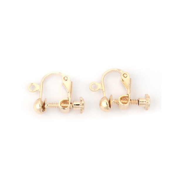 PS110118530 PAX 10 supports de Boucles d'oreille à Vis couleur Doré avec attache qualité Cuivre